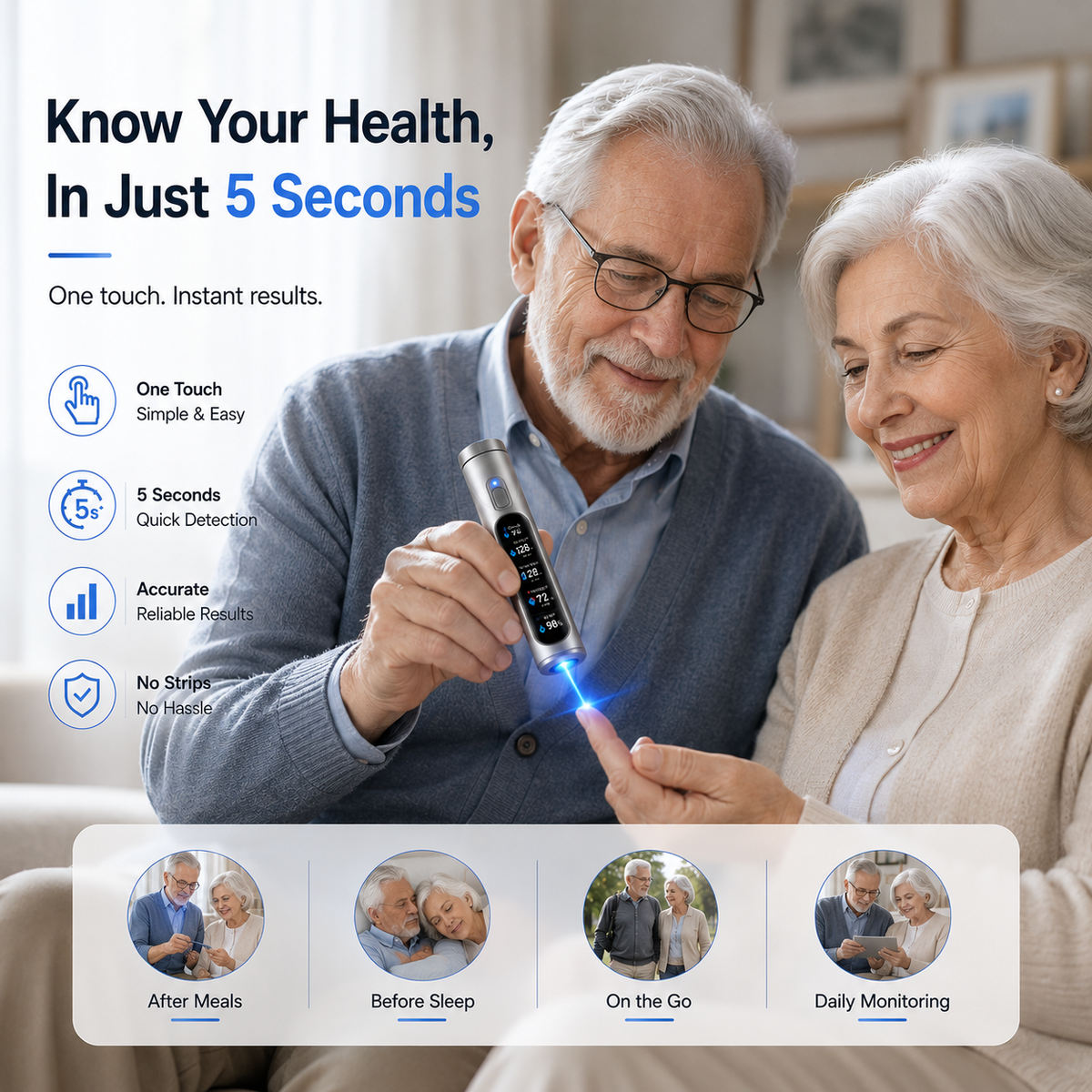5 second fast detection health monitor